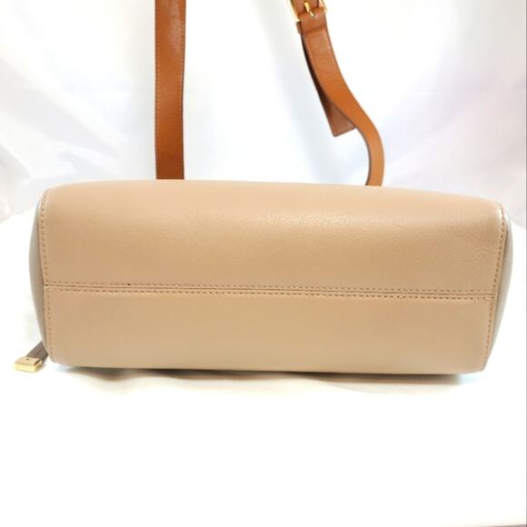 NWT$675 Furla Dolce Vita Multi Tone Leather Shoulder Crossbody Bag Tote - Picture 12 of 13